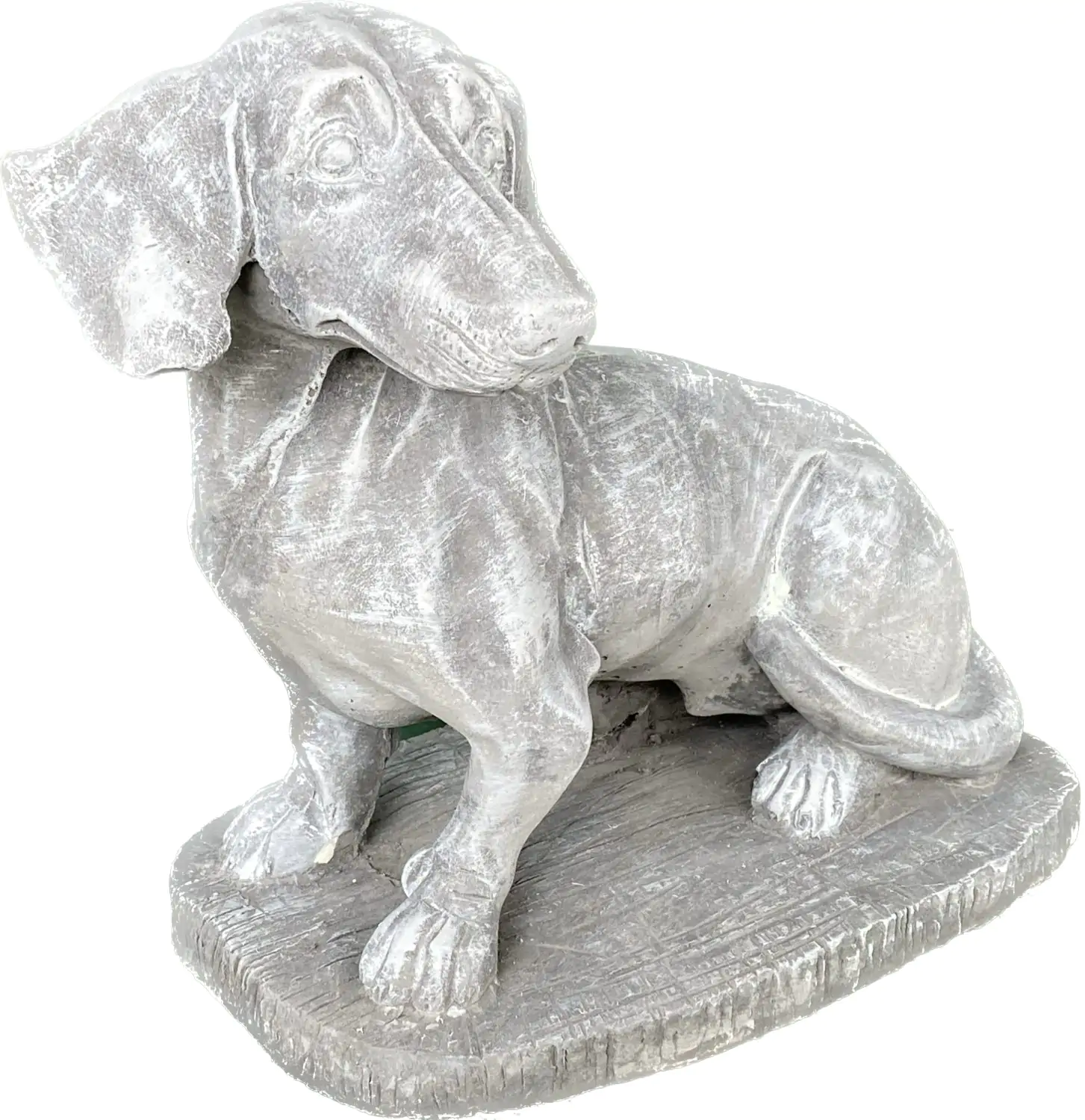  Product image 4 of the product “Timber - Dachshund sitting on base, 35cm L | cast stone ”
